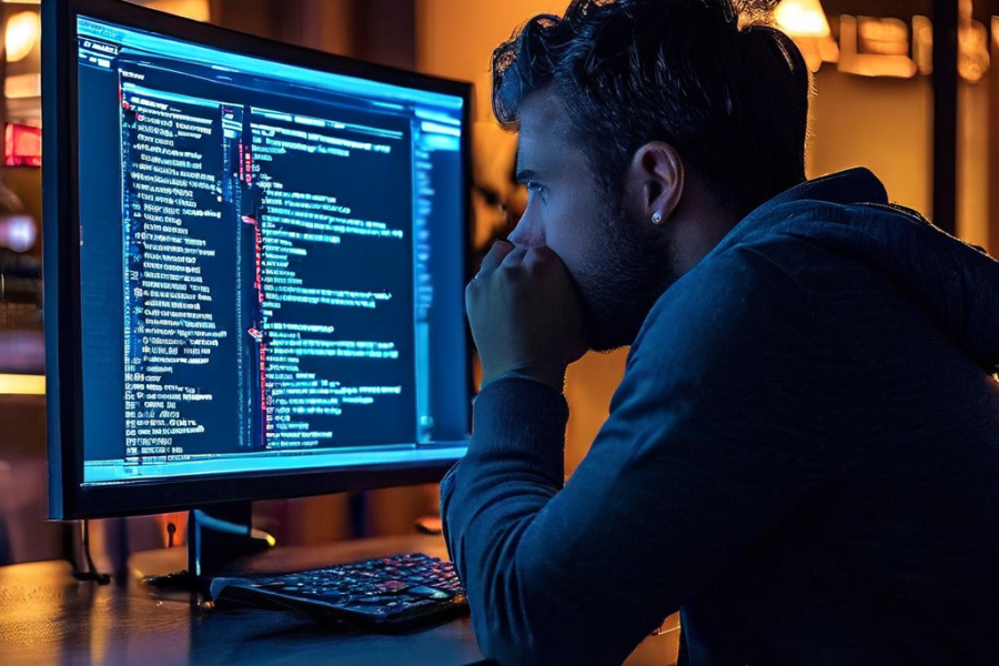 1번째 이미지는 배팅 웹사이트 화면에 '정산 보류' 또는 '규정 분쟁' 오류 메시지가 표시된 것을 바라보며 우려에 찬 표정을 짓고 있는 사람의 모습을 담고 있습니다.