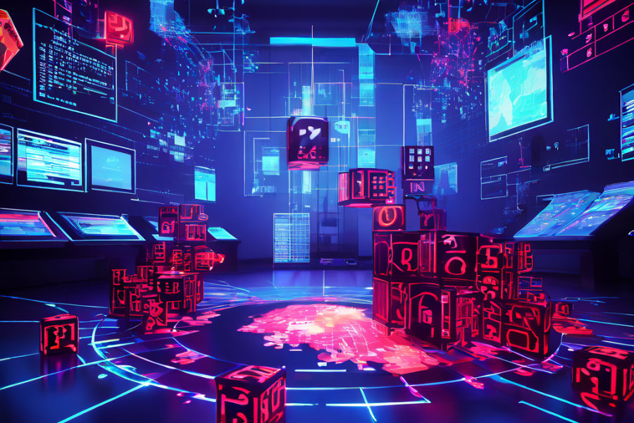 임상 진단 인터페이스를 배경으로 혼란스럽게 요동치는 확률 그래프와 조작 불가능한 주사위가 초현실적인 디지털 시뮬레이션의 오류와 통제 불능 상태를 강력하게 시각화한 이미지입니다.