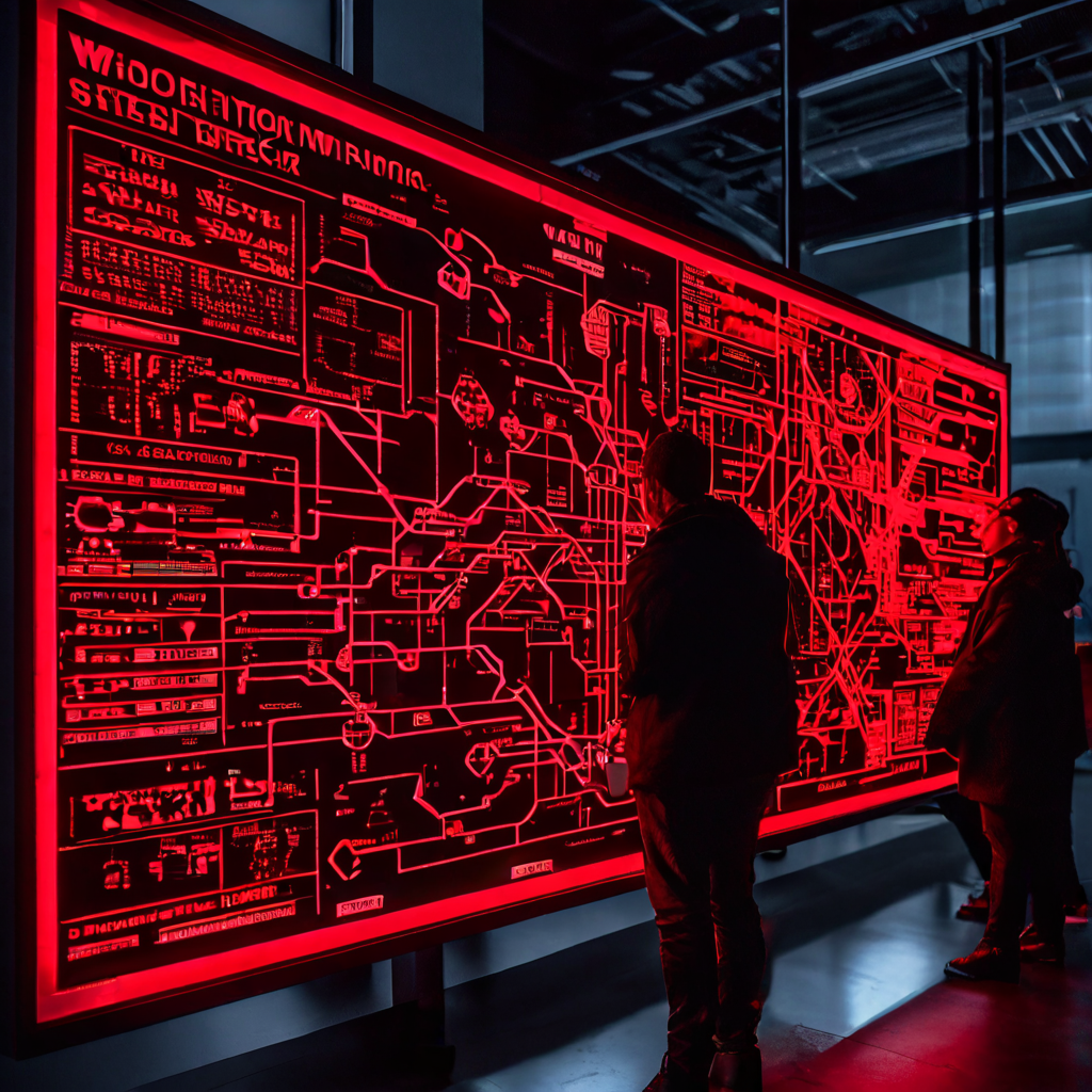 디지털 화면에 표시된 네트워크 맵에서 빨간색 경고 아이콘이 점등되고, 그림자 같은 해커들이 방화벽을 뚫으려 시도하는 사이 '증상 진단: 누가, 언제, 어떻게'라는 텍스트 오버레이가 보안 위협 분석의 중요성을 강조하고 있습니다.