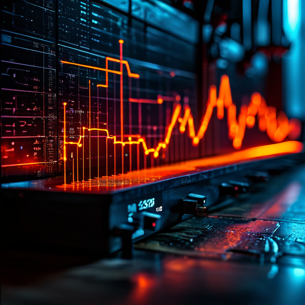 서버 가동 시간을 측정하는 빛나는 계량기가 상승하는 수익 그래프와 만족한 고객의 모습으로 변환되며 안정적인 IT 인프라가 비즈니스 성과와 고객 경험 향상으로 이어지는 과정을 시각적으로 표현한 이미지입니다.