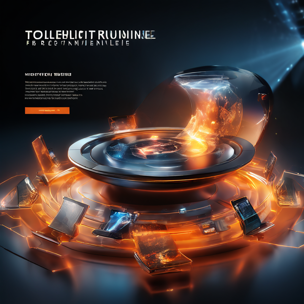 Digital interface shows shifting table shape with glowing data paths and secure service flow layers.